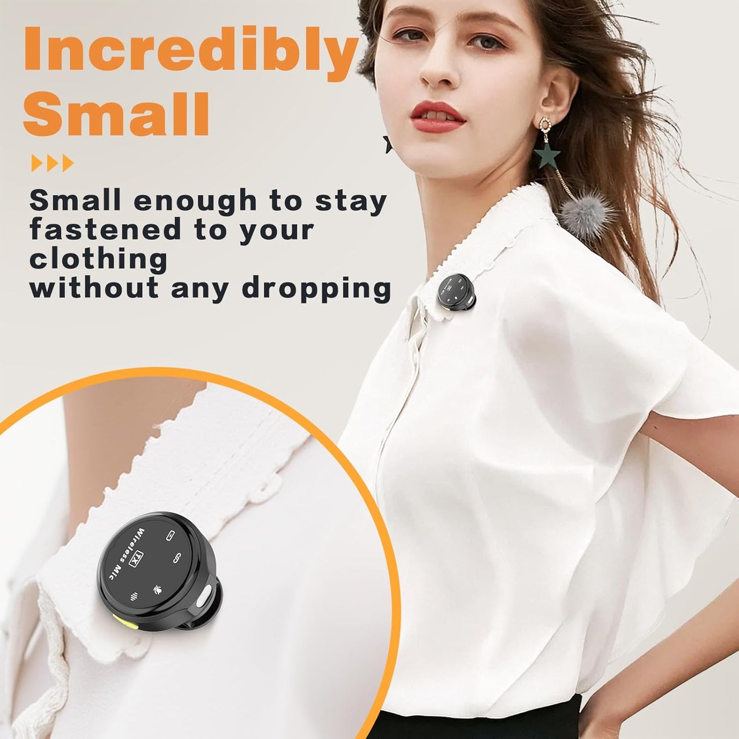 Lavalier Wireless Microphone for iPhone/Camera/PC/Laptop,Lightning/USB-C/Plug,Ultra-Low Latency,360° HD Recording,Intelligent Noise Reduction, Suitable for Video Recording and Streaming