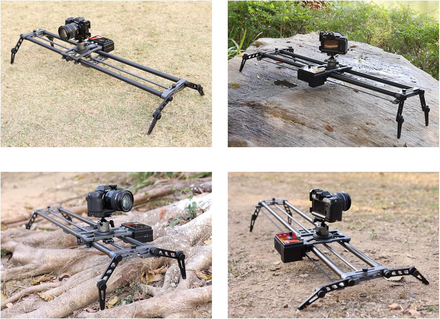 100cm Slider Motorized Camera Slider Video Camera 4 Axis Link and Crane Webill Smooth Series/Ronin RS2/RS3 Pro Stabilizer, Video & Time-Lapse Mode, Carbon Fiber Rail High Load