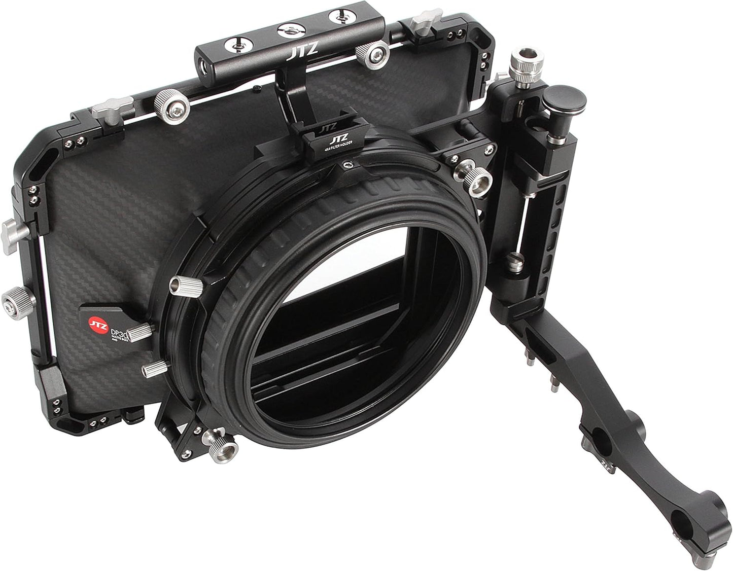 JTZ DP30 Cine Lens Carbon Fiber 4x4 Swing-Away Matte Box with 15mm/19mm Rod Rail Rig for Sony FS5 FS7 ARRI RED Canon C100 C200 C300 BM D Blackmagic BMPCC BMCC Pocket Cinema Panasonic Camera