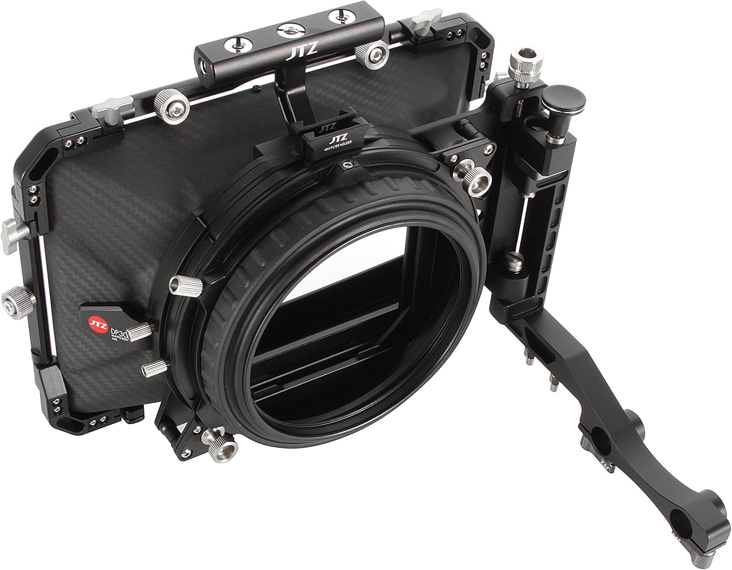 JTZ DP30 Cine Lens Carbon Fiber 4x4 Swing-Away Matte Box with 15mm/19mm Rod Rail Rig for Sony FS5 FS7 ARRI RED Canon C100 C200 C300 BM D Blackmagic BMPCC BMCC Pocket Cinema Panasonic Camera