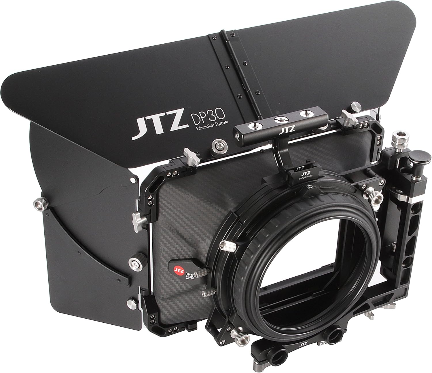 JTZ DP30 Cine Lens Carbon Fiber 4x4 Swing-Away Matte Box with 15mm/19mm Rod Rail Rig for Sony FS5 FS7 ARRI RED Canon C100 C200 C300 BM D Blackmagic BMPCC BMCC Pocket Cinema Panasonic Camera