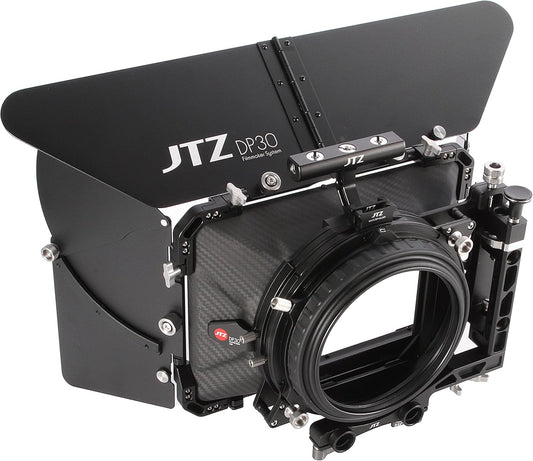 JTZ DP30 Cine Lens Carbon Fiber 4x4 Swing-Away Matte Box with 15mm/19mm Rod Rail Rig for Sony FS5 FS7 ARRI RED Canon C100 C200 C300 BM D Blackmagic BMPCC BMCC Pocket Cinema Panasonic Camera