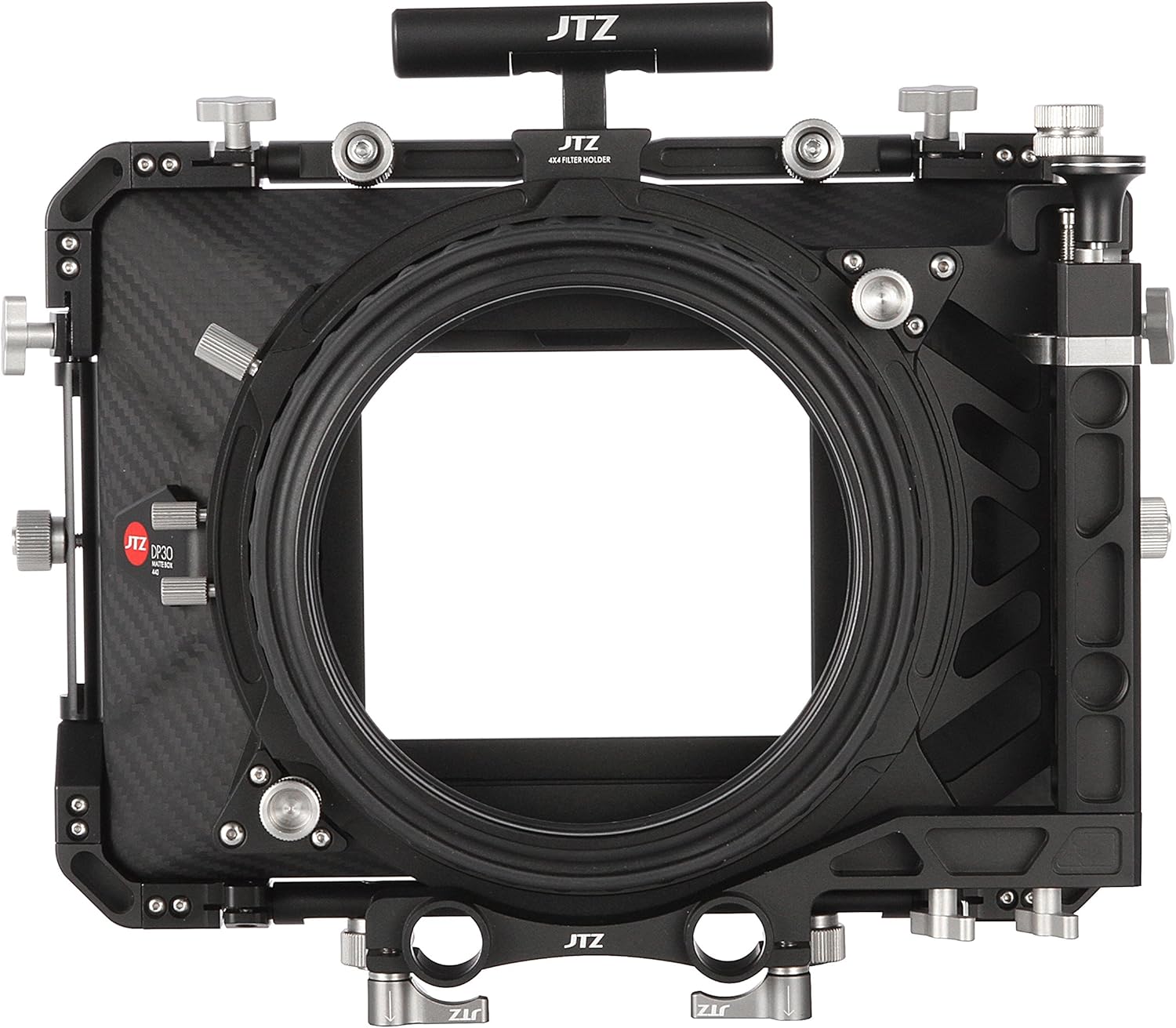 JTZ DP30 Cine Lens Carbon Fiber 4x4 Swing-Away Matte Box with 15mm/19mm Rod Rail Rig for Sony FS5 FS7 ARRI RED Canon C100 C200 C300 BM D Blackmagic BMPCC BMCC Pocket Cinema Panasonic Camera